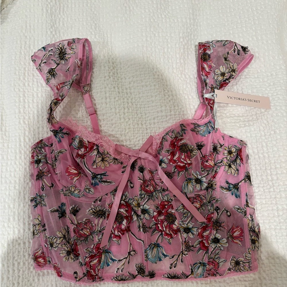 Victoria's Secret Pink Floral Lace Bralette